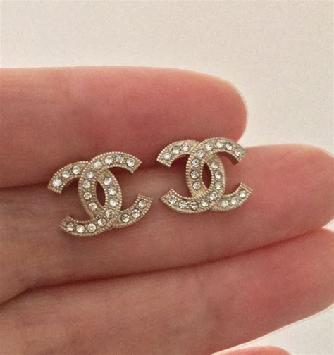 chanel cc stud earrings sale|chanel cc earrings original.